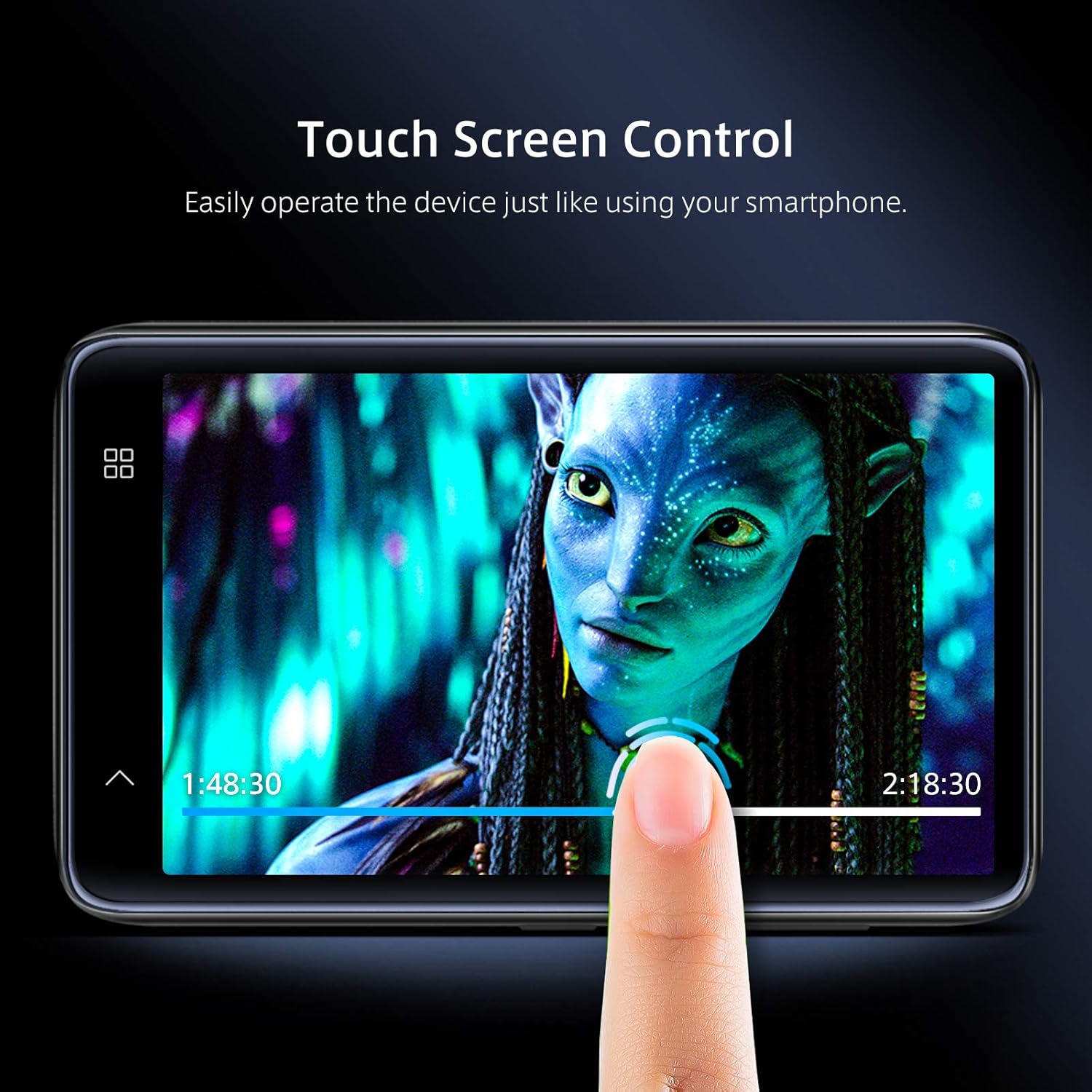 TIMMKOO MP3 Player with Bluetooth, 4.0" Full TouchScreen Mp4 Mp3 Player with Speaker, 8GB Portable HiFi Sound Mp3 Music Player with FM Radio, Voice Recorder, E-book, Supports up to 128GB TF Card Black: Electronics