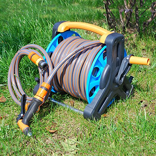Xnferty Garden Water Hose Reel Cart, Portable Garden Car Washing Hose Reel With Bracket Holder