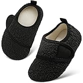 Scurtain Toddler Warm Winter House Slippers Baby Boys Girls Indoor Home Slippers Cozy Lightweight Non-Slip Shoes For Infant Kids Plush Linned