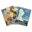 SET of FIVE U.S. National Park Service Vintage Travel Prints circa 1938 - each measure 24" high x 18" wide (610mm high x 458mm wide)