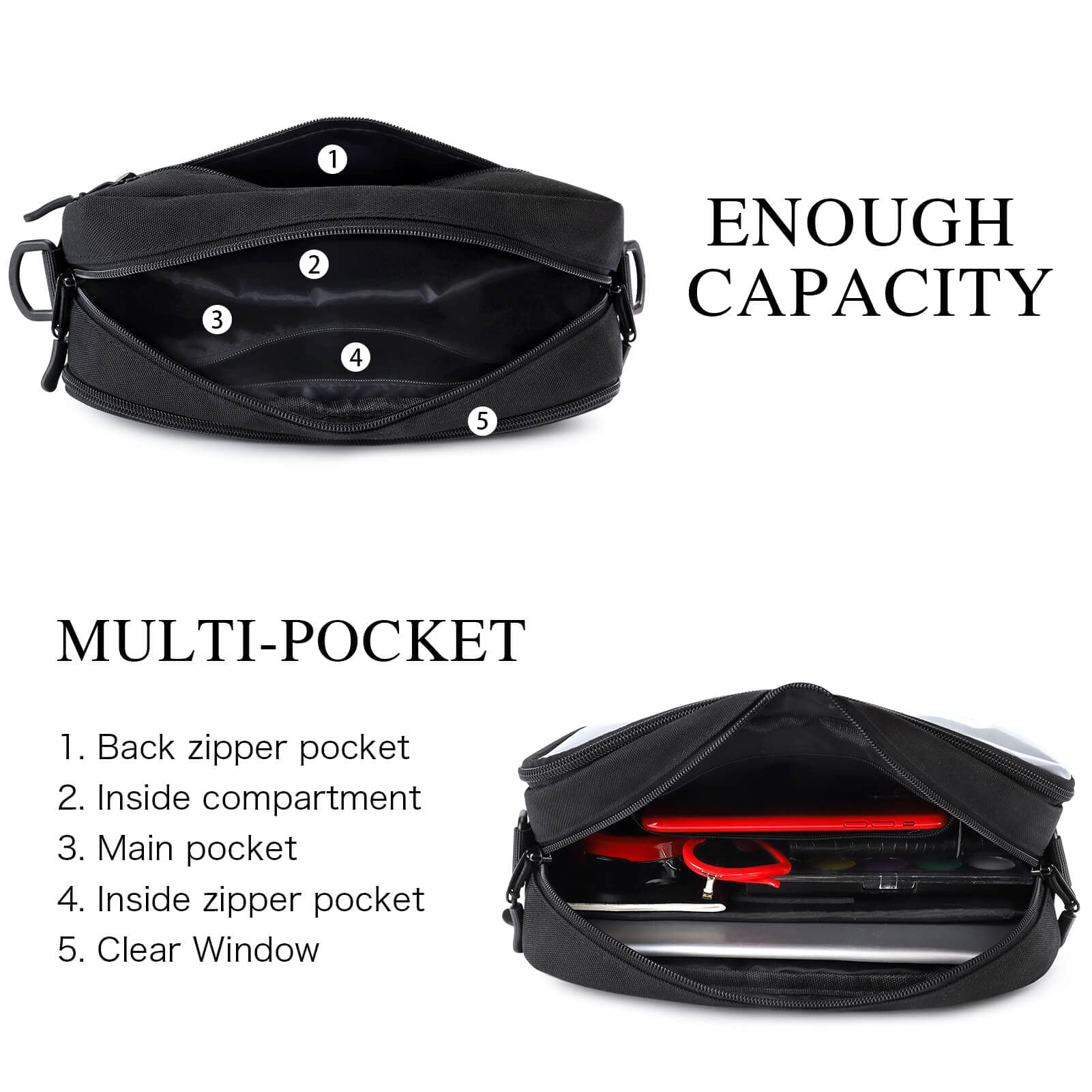 STEAMEDBUN Ita Bag Crossbody Small Ita Purse Pin Display Bag with Insert