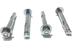 Sleeve anchors (w/ nuts & washers), Zinc plated steel, Hex head, 5/16" x 2.5"