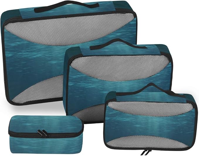 Cubo de Viaje Azul Marino Superficie del océano Visto Organizador de