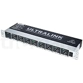 Behringer DS2800 Professional 2-Input 8-Output Distribution Splitter | 2-input 8-output splitter with gold-plated XLR connectors for studios, restaurants and retail shops