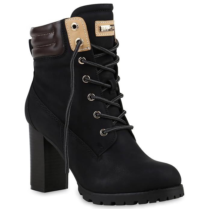 Stiefelparadies Damen Schnürstiefeletten Flandell