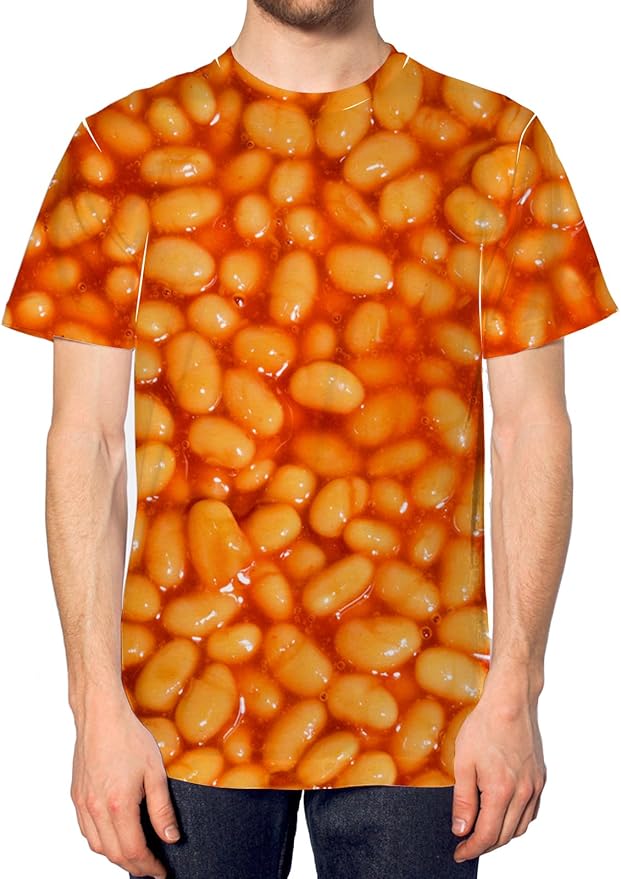 Inct Baked Beans All Over Print T Shirt Top Herren Breakfast Marke New