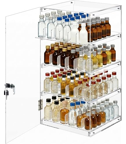 Amazon.com: Mini Liquor 50ml Bottles Retail Display Case with