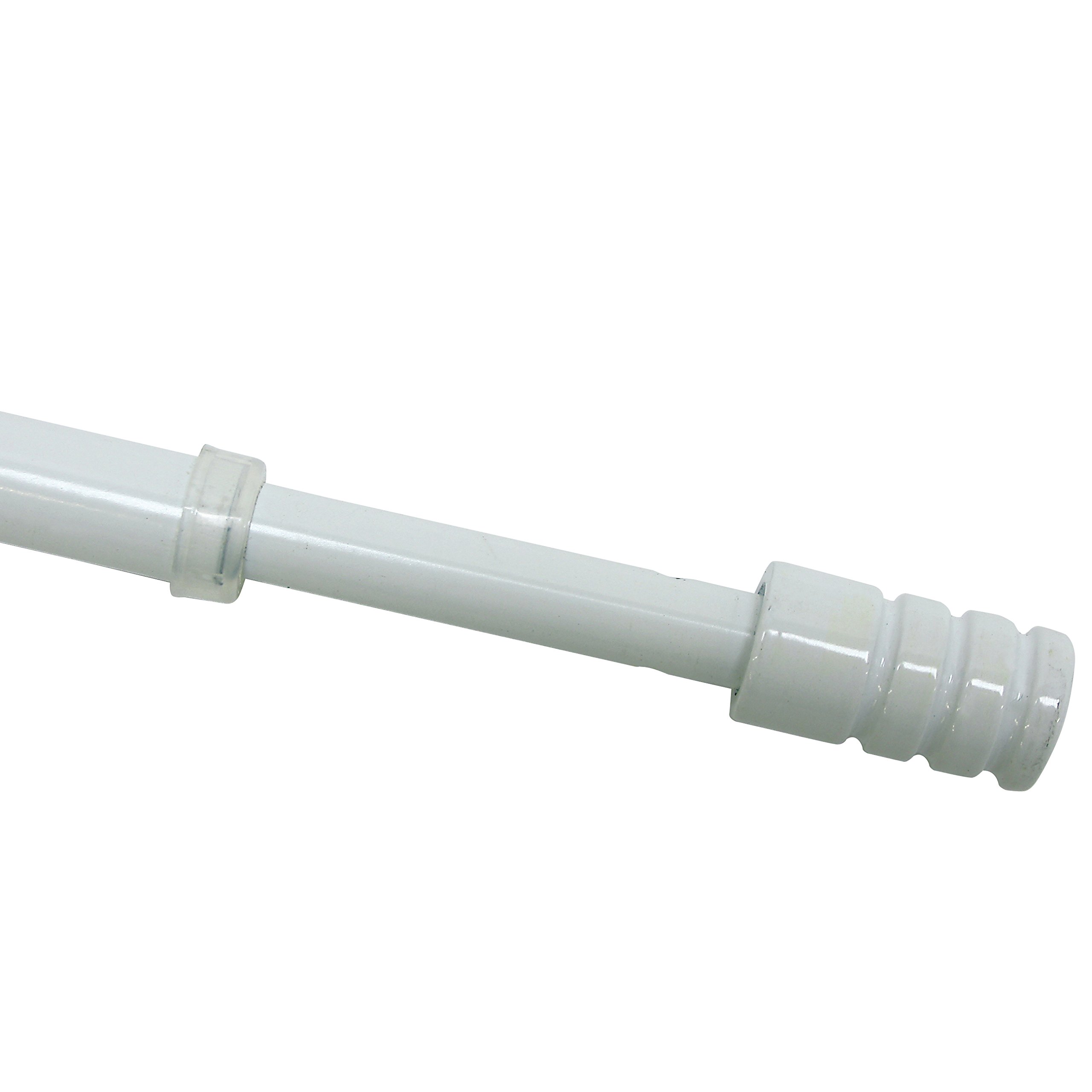 Gardinia Sash Rod Cylinder, Metal Rod Incl. 2 Screw Hooks, Extendable, 10 mm Diameter, 80-110 cm Long, White