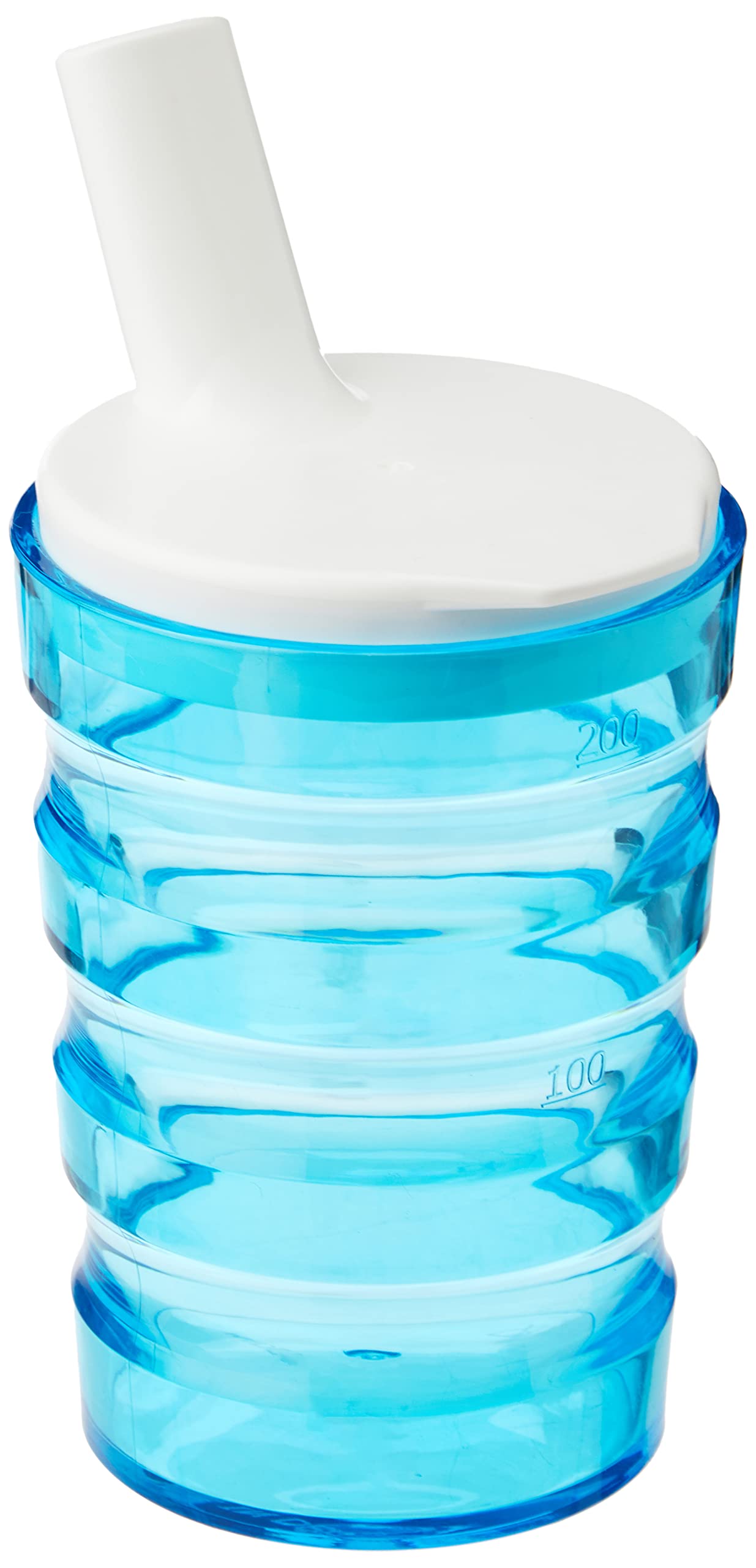 Homecraft Sure Grip Cup, Non Spill Mug, Portable Travel Mug with Straw Lid for Children, Elderly and Disabled - 200 ml Blue Colour