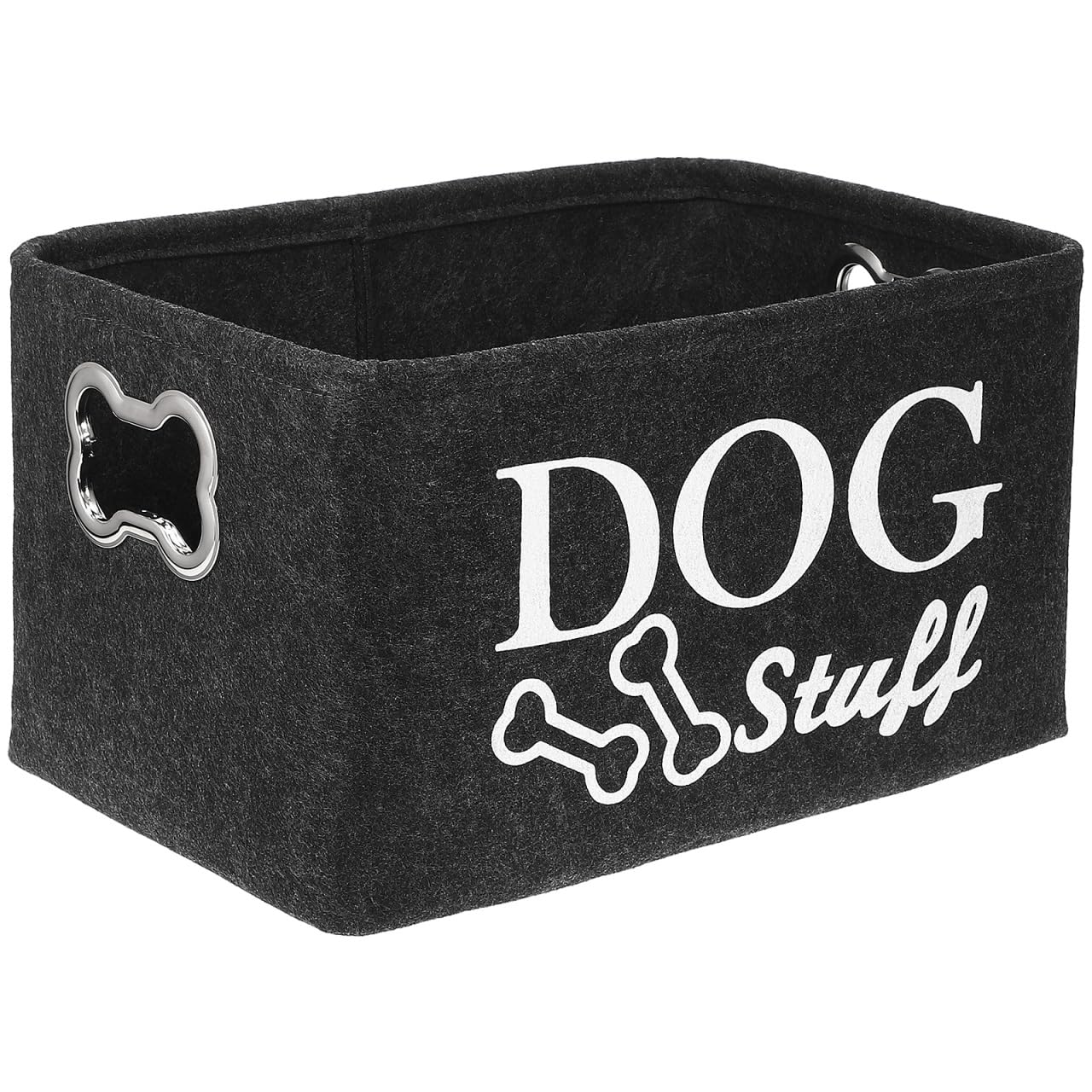 Hohopeti 1Pcs Dog Toy Storage Box with Handles Multi-purpose Felt Storage Bin organizer Case for Pet Supplies Home Girl Boy Toys