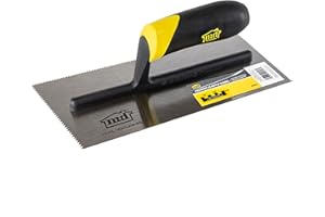 M-D Building Products 1/16-Inch Square Notch Tile Trowel with TPR Grip and Alloy Steel Blade