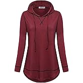 MOQIVGI Womens Long Sleeve Lightweight Activewear Casual Running Yoga Workout Hooded Tops