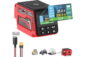 Vortlink 300W Voltage Regulator Compatible with Milwaukee 18V Battery (Battery Not Included), 2–30V Adjustable DC Output, 100