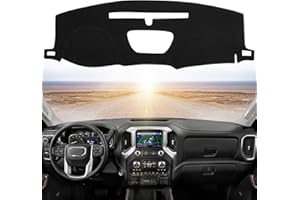 BERKSYDE Dashboard Dash Cover Mat Carpet Compatible with 2019-2022 Chevrolet Silverado&GMC Sierra 1500/2500HD/3500HD