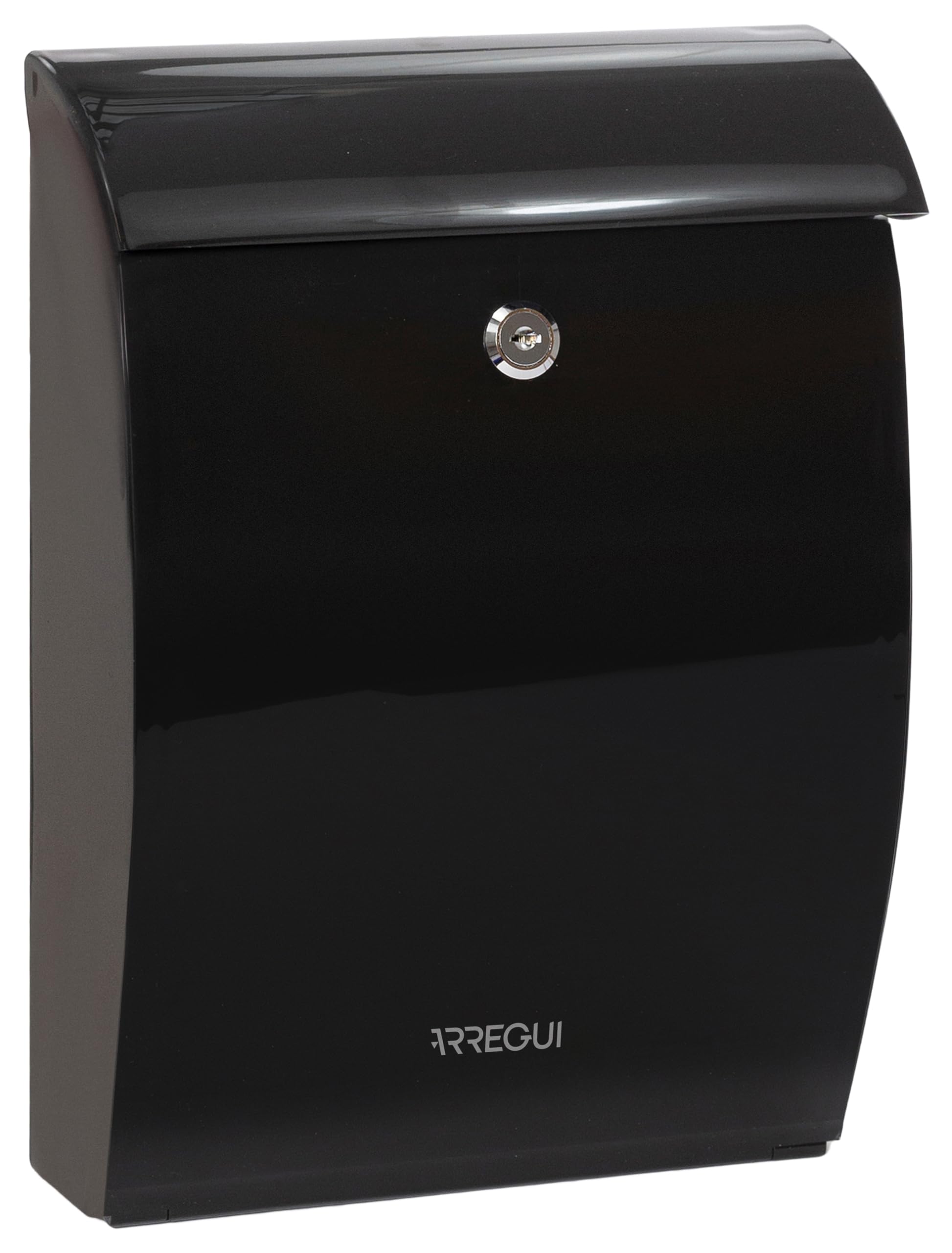 Individual Heavy Duty Plastic Mailbox Letter Box - Medium Size (A4 and Magazines) - Easy to Assemble - Black