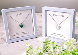 SmileBelle Moonstone Necklace Heart Necklaces for