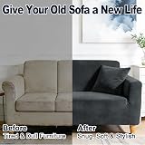 Yeahmart Thick Velvet Sofa Cover 4 Seater Premium Stretch XL Non Slip view 4