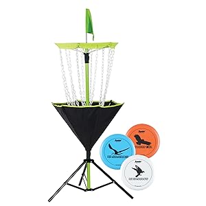 Franklin Sports Disc Golf Set – Disc Golf – Includes Disc Golf Basket, Three Golf Discs and Carrying Bag