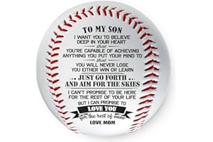 QUARTZILY DOPTIKA Personalized Baseball Gifts for Him, Gifts for Son Kids Men, Graduation Birthday Gifts for Son from Dad Mom, Gifts for Baseball Players Boy, Gifts for Adult Son, Bonus Son, Teen Boy Gifts