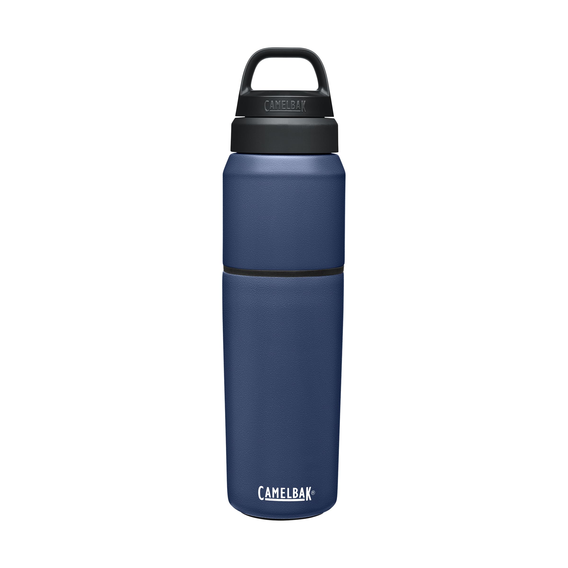 CamelBak MultiBev Water Bottle & Travel Cup – Vacuum Insulated Stainless Steel – Navy – 22oz Bottle & 16oz Cup Image