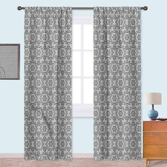 Amazon.com: YUAZHOQI Black and White Window Treatments Curtains