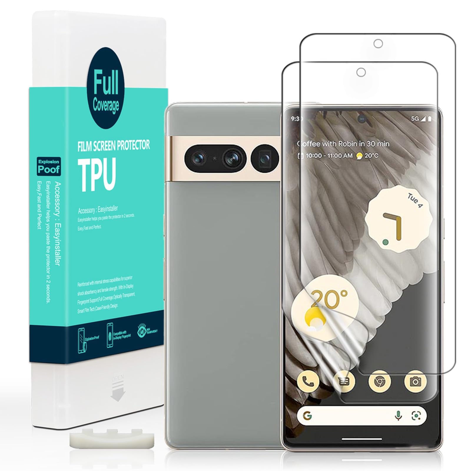Ibywind 2 Pcs Screen Protector For Google Pixel 7 Pro 5G,Flexible TPU Film,Bubble Free,Easy To Install — image 1