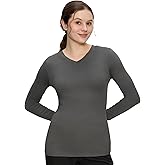 COZYFIT Women’s Underscrub Tee Comfort V-Neck Long Sleeve Undershirt with Soft & Easy Care Fabric