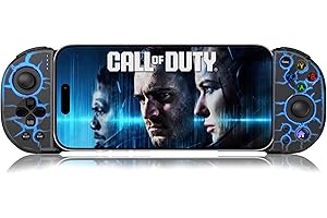 arVin Phone Controller for iPhone 15/14/13/Galaxy S23/S22/S21, Android Gaming Controller Unique Crack Wireless Gamepad with 8 Color RGB Lights/Turbo/Hall Effect Joystick for Call of Duty Mobile/Diablo