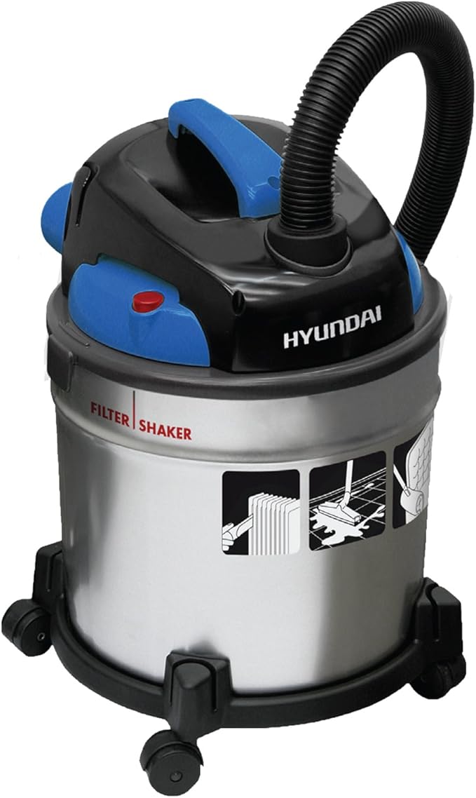 Hyundai HYVI20 Wet and Dry Electric Vacuum Cleaner, 1200 W, 230 V, Stainless Steel Amazon.co.uk Hyundai HYVI20 Wet and Dry Electric Vacuum Cleaner, 1200 W, 230 V, Stainless Steel Amazon.co.uk
