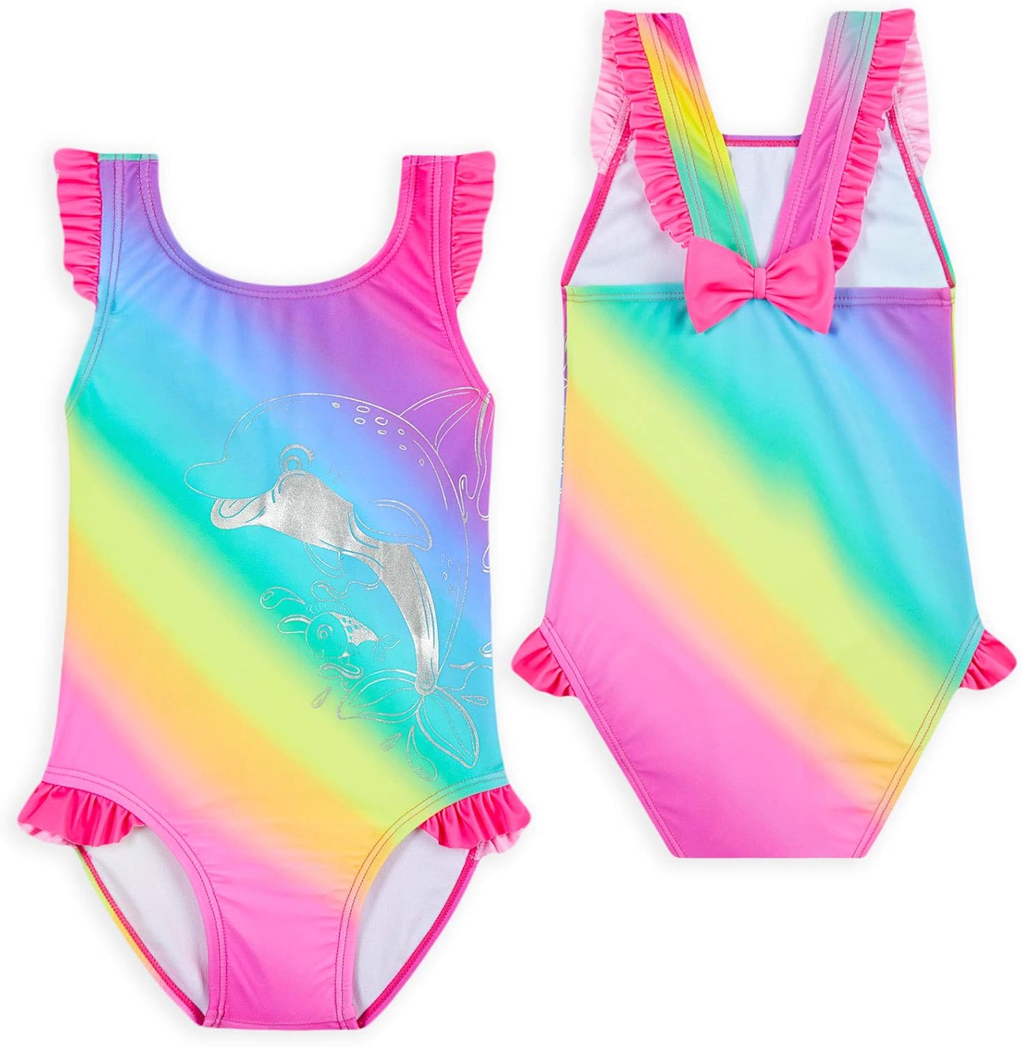 rainbow swimming costume