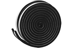 Vefhby Foam Tape Weather Stripping, 1/2In x 1/2In x 26Ft High Density Weather Stripping Door Seal Strip, Self Adhesive Foam I