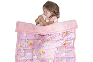 HAOWANER Unicorn Weighted Blanket, Kids Weighted Blanket 7 pounds Girls Weighted Blanket 7lbs, Weighted Girls Blanket, Childrens Weighted Blanket 7 lb, Weighted Kids Blanket, Pink Weighted Blanket