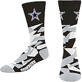 For Bare Feet - NFL Shattered Camo Team Logo Youth Size Kids Crew Socks Approx. 4-8 years old - Dallas Cowboys