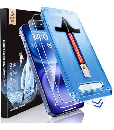 JETech Protector De Lente De Cámara Para IPhone 16 De 6.1 Pulgadas Y IPhone 16 Plus De 6.7 Pulgadas, Cubierta De Anillo De Metal De Vidrio Templado 9H, Transparente HD, 1