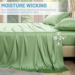 MEISHANG Extra Deep Pocket King Sheets Set Rayon