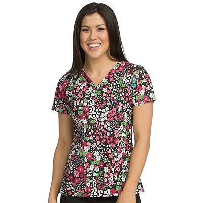 Med Couture Activate Women's Floral Print Scrub Top Kenya Ubuy