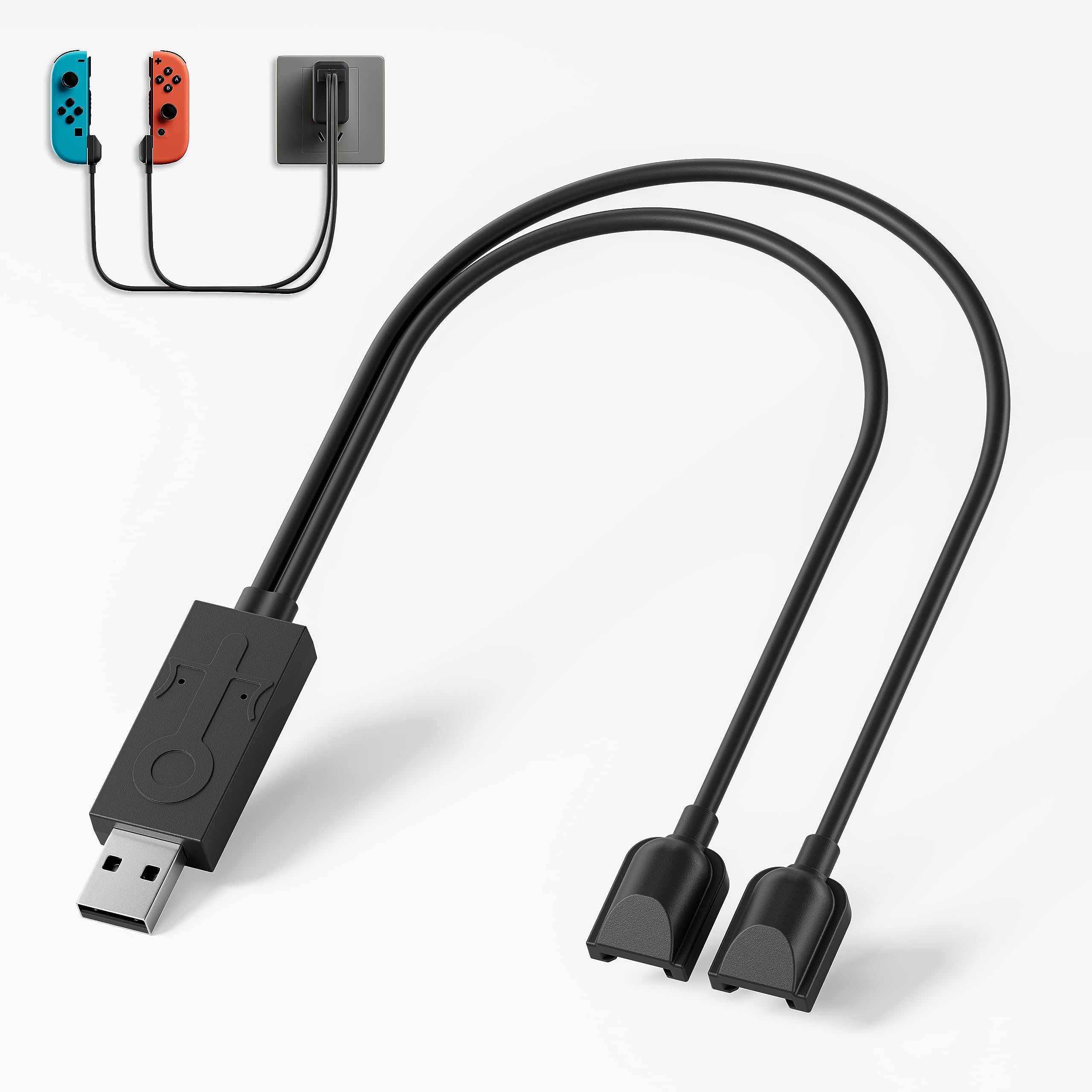 Kstkry Switch Controller Charging Dock Compatible with Nintendo Switch & OLED Model Joy Con with LED Indication，for Nintendo Switch Joy Con