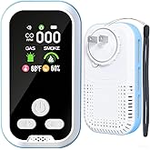 6 in1 Carbon Monoxide Detector Combo with HD Screen Monoxide Alarm, Detects CO, Natural Gas, Smoke, Temperature, and Humidity for Home, Apartment, Hotel, Camping RV Safety Gifts Idea