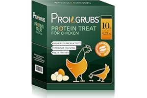 PROILGRUBS 10 LBS - Non-GMO-Dried Worms for Chickens All Natural Dried Black Soldier Fly Larvae Treats, High Protein Worms for Chickens, Hens, Birds...