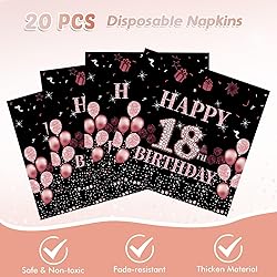41Pcs 18th Birthday Party Decorations for Girls