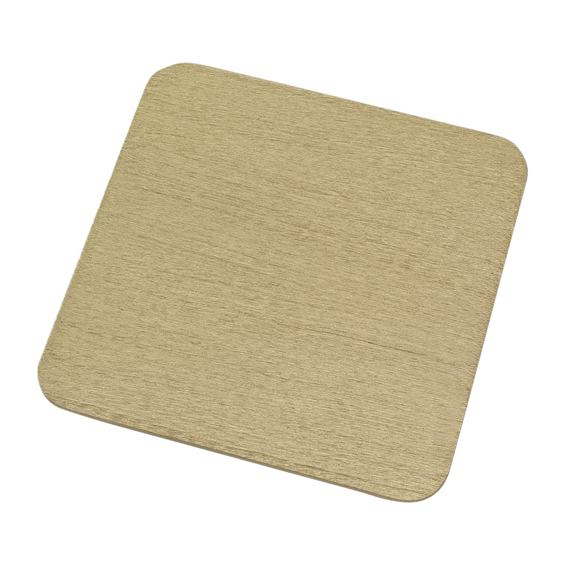 NKlaus Candle plate brushed aluminium gold 14x14cm square coaster candle holder brushed - Design 10396