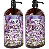 Dead Sea Collection Lavender Body Wash for Women and Men - with Pure Dead Sea Minerals and Lavender Oil - Gentle Cleanses and Moisturizes Skin - Pack of 2 (67.6 fl. oz)