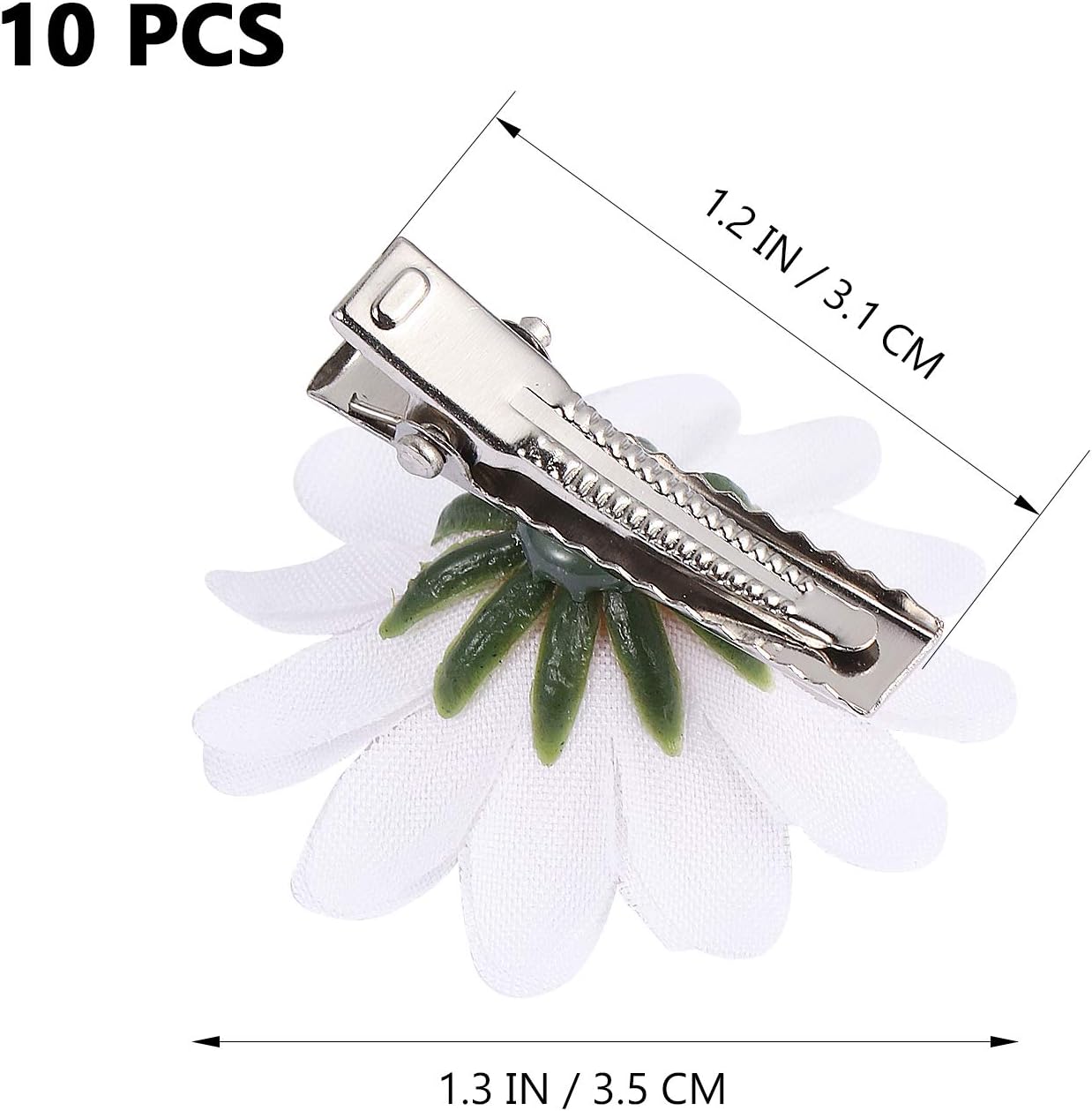Lurrose 10pcs Daisy Hair Clips Cute Small Flower Hair Barrettes Braid Accessory Hair Pins for Ladies Girls - Image 3