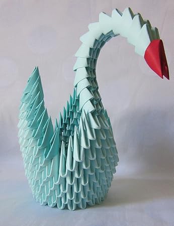 Aniviya Handmade 3d Origami Swan Blue Amazonin Home
