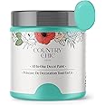 Country Chic All-in-One Chalk Paint for Furniture, Cabinets, Home Decor, Eco-Friendly, Matte Finish, Built-In Primer & Top Coat for Wood, Metal - Tropical Cocktail (Turquoise) - 4 oz (118 ml)