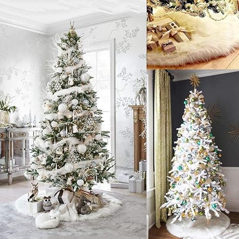 Albero Di Natale Bianco.Awtlife Tappetino Per Albero Di Natale In Peluche Decorazione Natalizia Diametro 153 Cm Bianco Amazon It Casa E Cucina