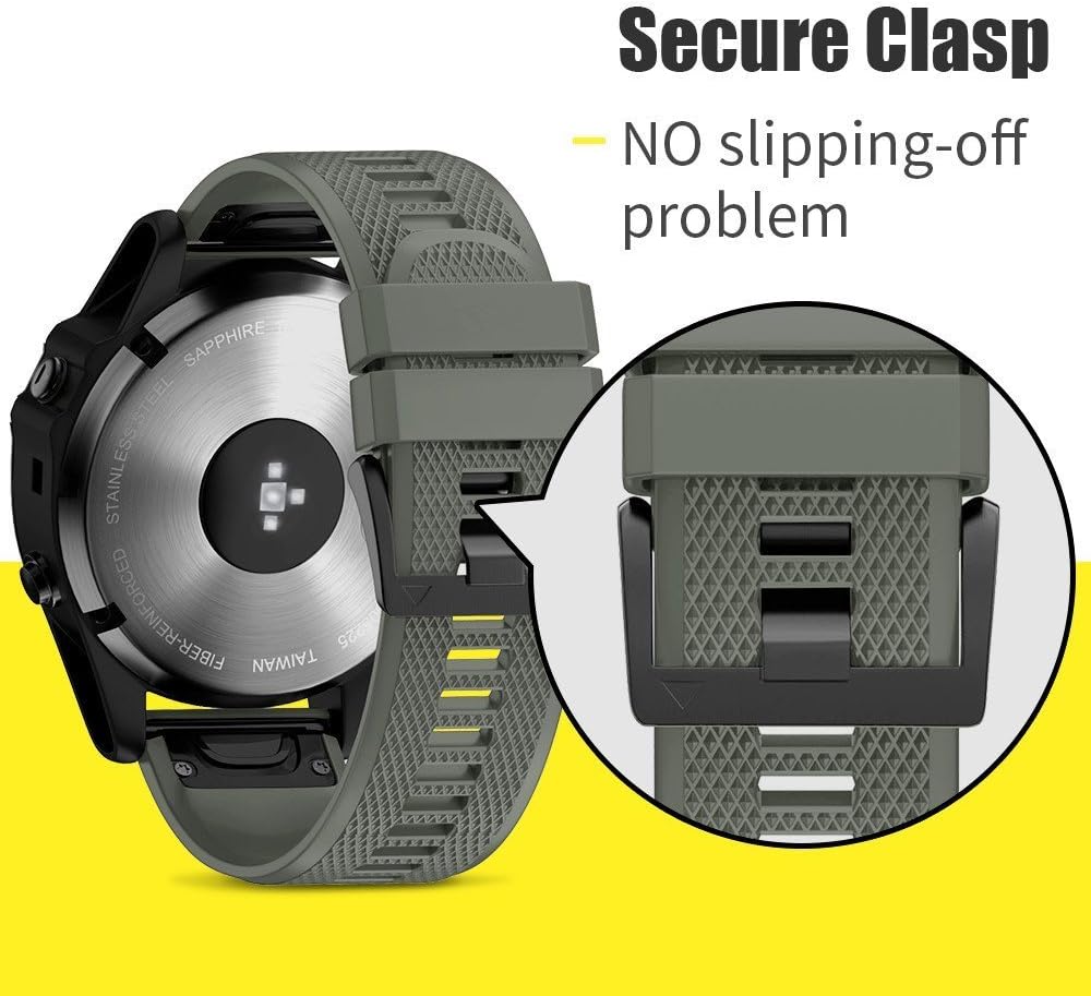 NotoCity for Garmin Fenix 6x/6x Pro/5x/5x Plus/7x/7x Pro Strap, Quickfit 26mm Watch Strap for Fenix 8 51mm/Fenix 3/3 HR - Image 4
