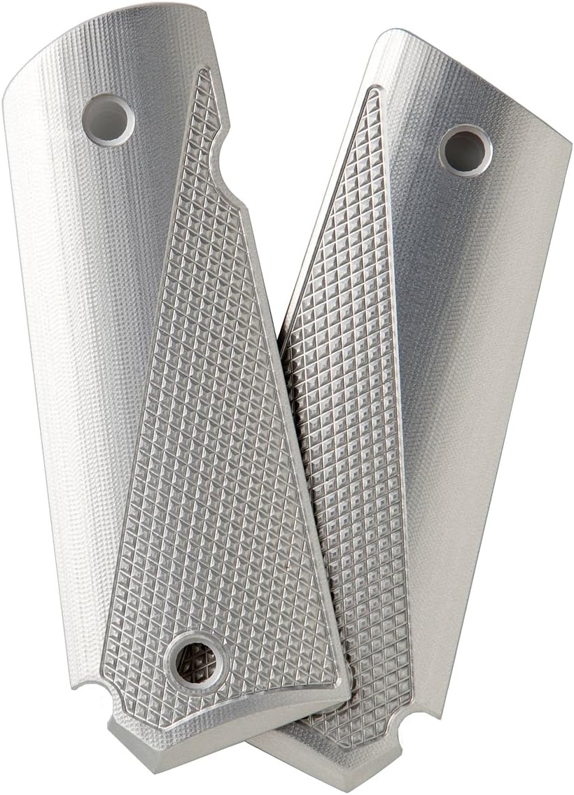 Alumagrips Bobtail Slimline Tactical Checkering Grip, Clear