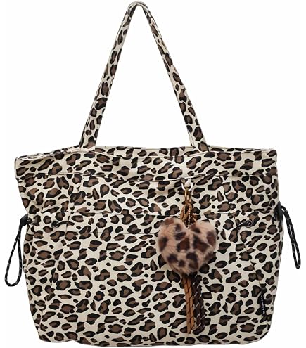 バッグ LEOPARD PATTERNED CORDUROY SHOULDER BAG Amazon.com: Tote Bag for Women,Leopard Print Corduroy Handbag