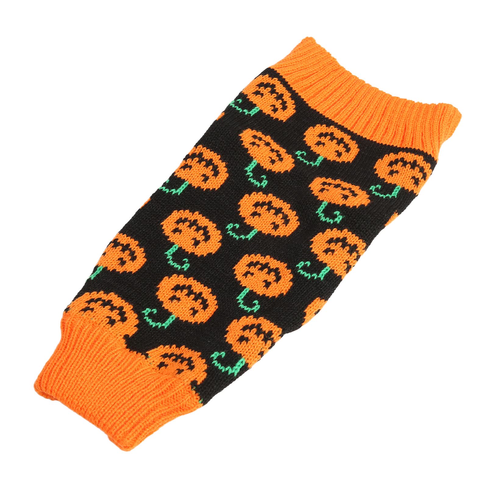 Dog Halloween Sweater, Warm Dog Sweater Very Pumpkin Smiling Face Easy to Wear Highly Elastic for Dogs Black Orange for Family Gatherings For Home (L)